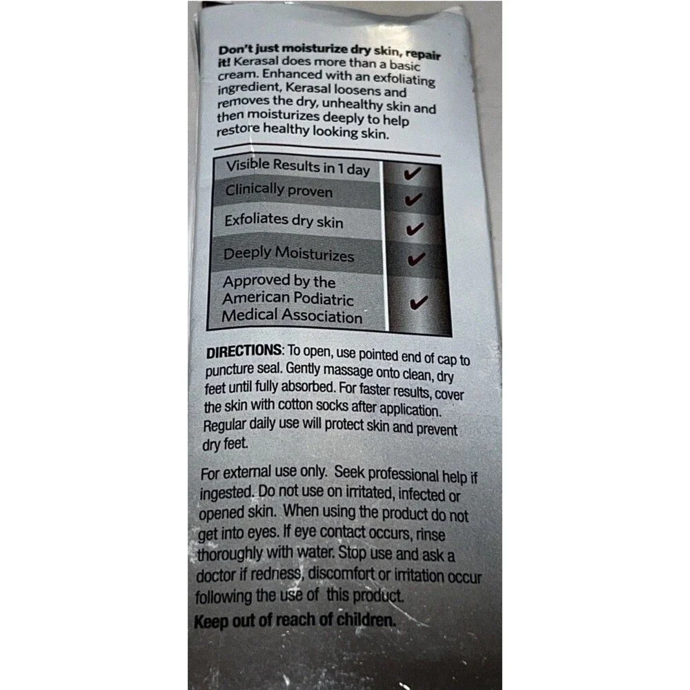(2) Kerasal Intensive Foot Repair 1 Oz Each Ointment - Cracked Heels Free Ship!